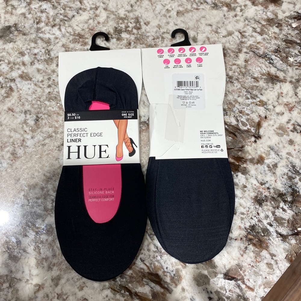 NWT HUE Classic Perfect Edge Liner BLACK, One Size